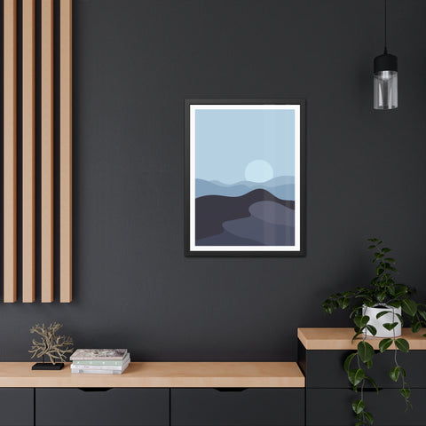 Desert Sun 4 - Serene Landscape Framed Poster – Aesthetic Wall Art for Modern Homes