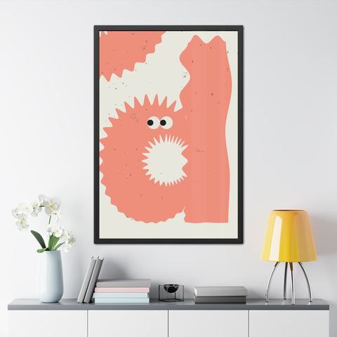 Lettermon d - Whimsical Framed Posters - Fun and Unique Wall Art for Playful Spaces
