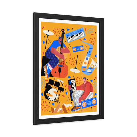 Musicana 4 - Vibrant Music-Themed Framed Posters - Perfect for Home Decor & Gift