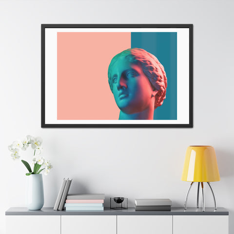 Look - Modern Art Framed Posters - Abstract Head Sculpture Decor for Home & Office