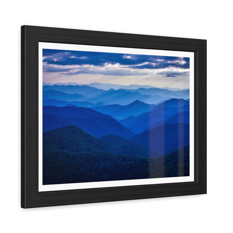 Bluescape - Serene Mountain Landscape Framed Poster – Perfect Wall Art for Nature Lovers