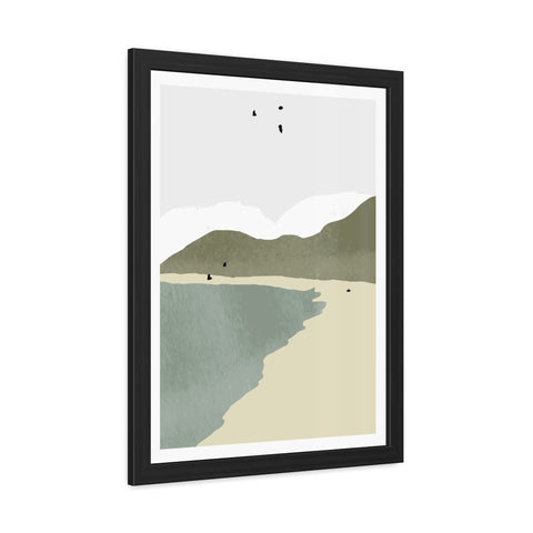 North 1 - Modern Coastal Framed Poster - Minimalist Beach Wall Art