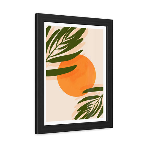 Agora 1 - Tropical Sunset Framed Poster - Modern Wall Art for Home Decor