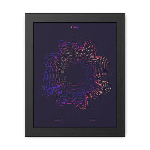 Sound Nova 2 - Vibrant Abstract Wave Framed Poster - Modern Wall Art for Music Lovers