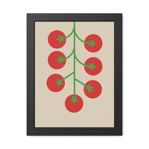 Tomato Vine Framed Poster - Minimalist Wall Art for Kitchen Decor