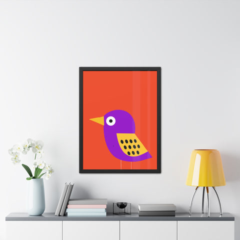 Childrana 6 - Colorful Bird Framed Poster - Vibrant Wall Art for Kids' Rooms