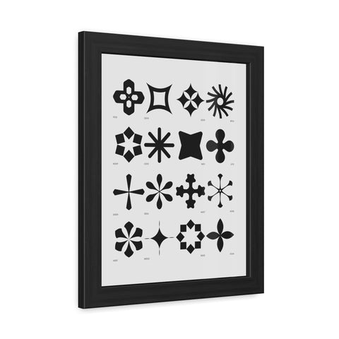Gridlock 1 - Modern Geometric Framed Poster Art - Stylish Decor for Home and Office