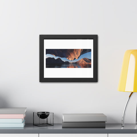Rock Formation 3 - Stunning Landscape Framed Poster | Abstract Mountain Reflection Wall Art