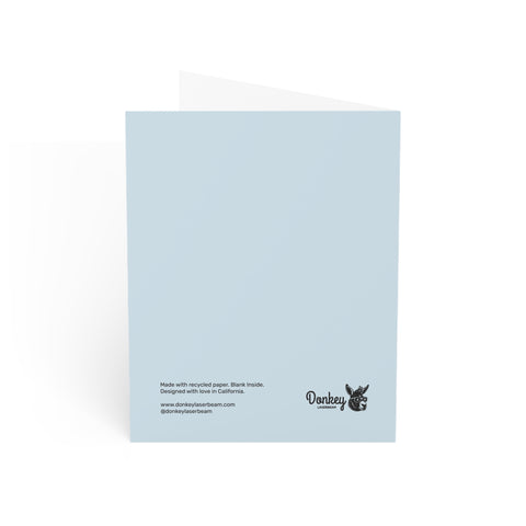 "It's the Thought That Counts" Birthday Cat Greeting Card — Birthday Greeting Card - Illustrated, Funny, Snarky, Modern