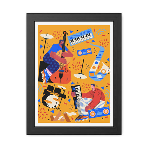 Musicana 4 - Vibrant Music-Themed Framed Posters - Perfect for Home Decor & Gift