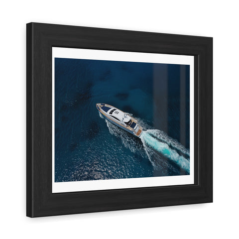 In the water - Nautical Framed Poster - Luxury Yacht at Sea Wall Art