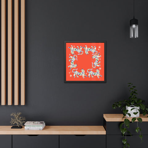 Circus Act 3 - Colorful Animal Framed Poster | Playful Wall Art for Animal Lovers