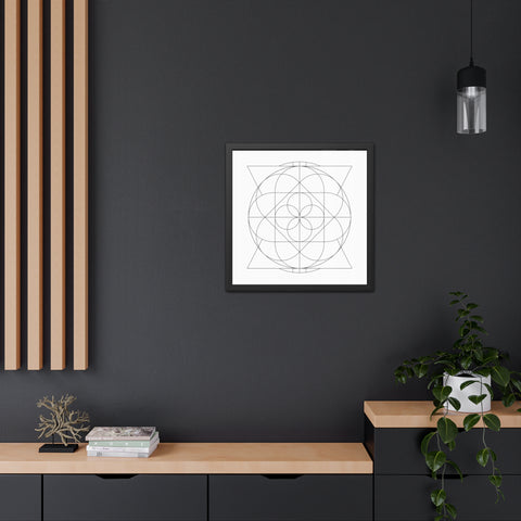 Stark 2 - Minimalist Geometric Framed Poster - Modern Wall Art for Home Decor