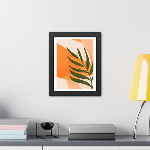 Agora 4 - Tropical Leaf Framed Poster | Modern Wall Art for Home Decor