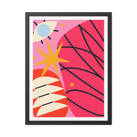 Kurian 2 - Vibrant Abstract Framed Poster - Modern Wall Art Decor
