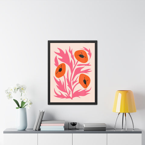Marinda 3 - Vibrant Floral Framed Poster - Modern Art Print for Home Decor