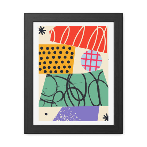 Kurian 10 - Abstract Geometric Framed Posters for Modern Decor | Vibrant Wall Art
