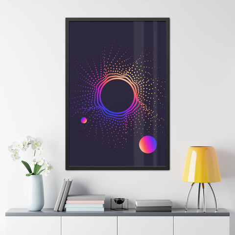 Sound Nova 1 - Cosmic Vibe Framed Poster - Celestial Art for Home Decor
