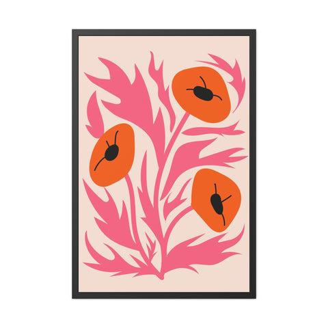 Marinda 3 - Vibrant Floral Framed Poster - Modern Art Print for Home Decor