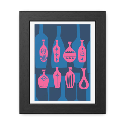 Wine Country 4 - Vibrant Bottles Framed Poster - Modern Art Home Decor