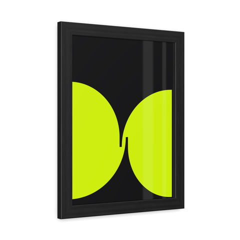 Modernica 4 - Modern Minimalist Framed Poster - Bold Green Abstract Art