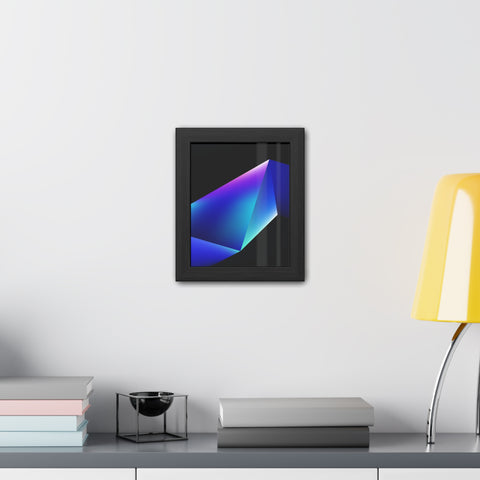Omega 4 - Modern Geometric Framed Poster - Abstract Art for Stylish Home Decor