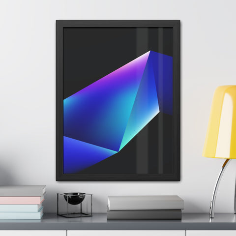 Omega 4 - Modern Geometric Framed Poster - Abstract Art for Stylish Home Decor