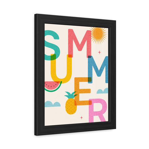 Summer 1 - Colorful Summer Framed Poster - Vibrant Tropical Wall Art