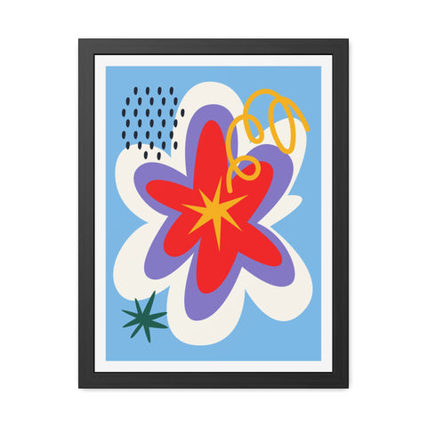 Natural Formation 9 - Vibrant Abstract Flower Framed Poster – Modern Wall Art for Home Decor