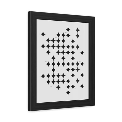 Gridlock 3 - Modern Geometric Framed Poster Art - Minimalist Home Decor
