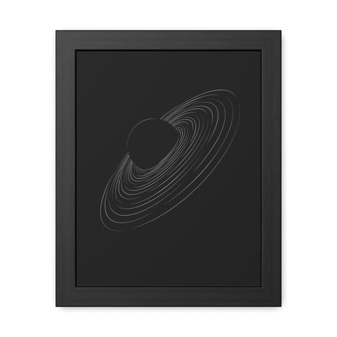 Universalis 1 - Minimalist Saturn Framed Poster - Modern Wall Art for Space Lovers