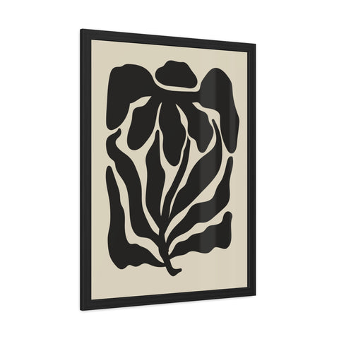 Boho Floral 3 - Abstract Leaf Framed Poster | Modern Wall Art Decor for Nature Lovers
