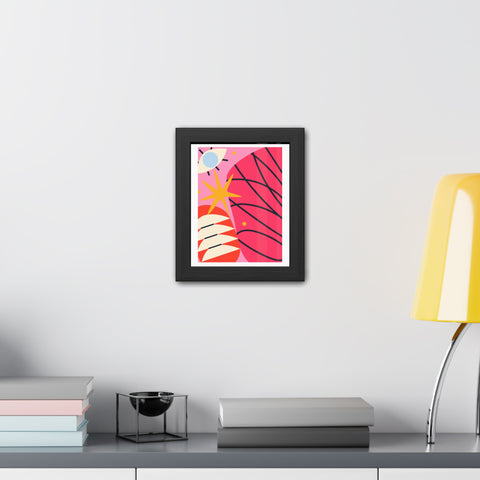 Kurian 2 - Vibrant Abstract Framed Poster - Modern Wall Art Decor