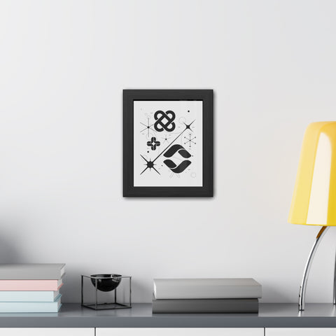 Gridlock 2 - Modern Abstract Framed Posters - Minimalist Wall Art for Home Decor