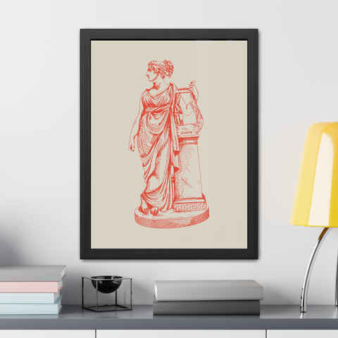 Greeked Out 2 - Elegant Greek Statue Framed Poster Art - Classic Home Decor