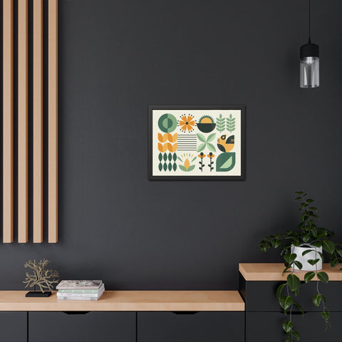 Farmhouse 1 - Botanical Framed Poster Art - Modern Home Decor for Nature Lovers