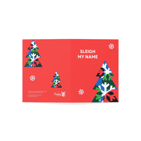 "Sleigh My Name" Christmas Greeting Card — Christmas / Holiday Greeting Card - Illustrated, Modern