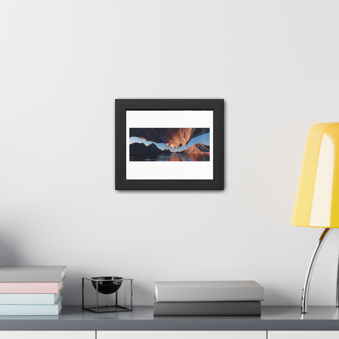 Rock Formation 3 - Stunning Landscape Framed Poster | Abstract Mountain Reflection Wall Art