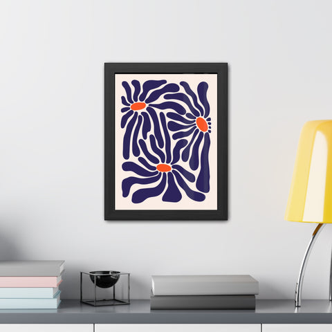 Florish 3 - Modern Floral Framed Poster - Vibrant Home Decor