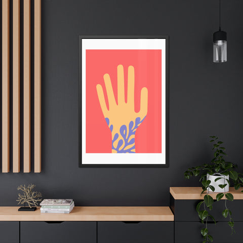 Stratica 2 - Vibrant Hand Art Framed Poster - Modern Decor for Home & Office