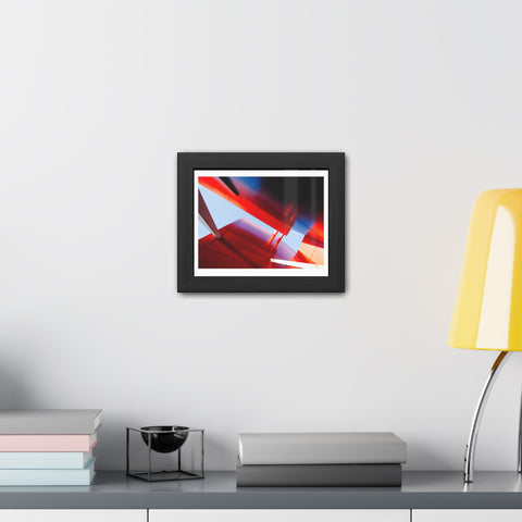 Red Architecture - Modern Framed Art Posters - Abstract Red Architecture Wall Decor