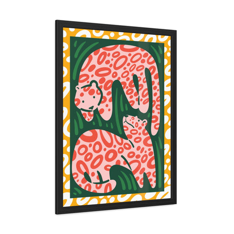 Amazon 2 - Stylish Framed Poster – Vibrant Jungle Theme with Leopard Design