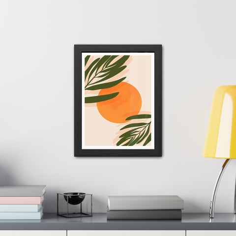 Agora 1 - Tropical Sunset Framed Poster - Modern Wall Art for Home Decor
