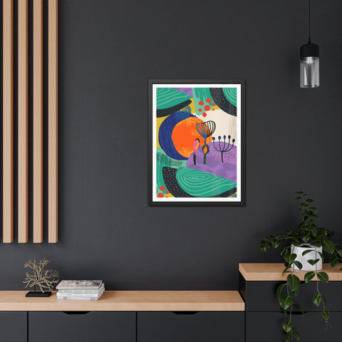 Ericsson 3 - Abstract Framed Poster - Colorful Contemporary Wall Art