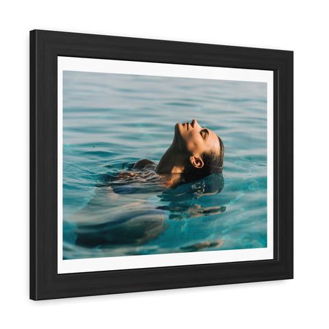The Dip - Serene Woman Framed Poster - Tranquil Wall Art for Home Decor