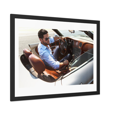 Hop in - Luxury Car Enthusiast Framed Poster - Stylish Wall Art for Home or Office