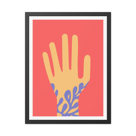 Stratica 2 - Vibrant Hand Art Framed Poster - Modern Decor for Home & Office
