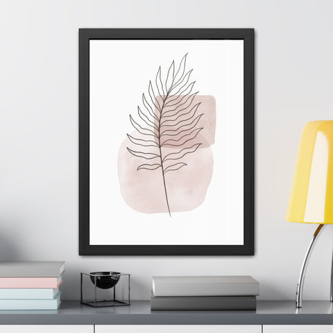 Fall 1 - Minimalist Fern Art Framed Poster - Modern Wall Decor for Home & Office