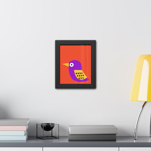 Childrana 6 - Colorful Bird Framed Poster - Vibrant Wall Art for Kids' Rooms