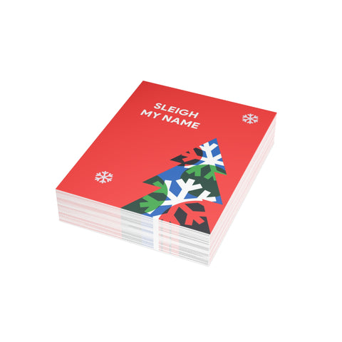 "Sleigh My Name" Christmas Greeting Card — Christmas / Holiday Greeting Card - Illustrated, Modern